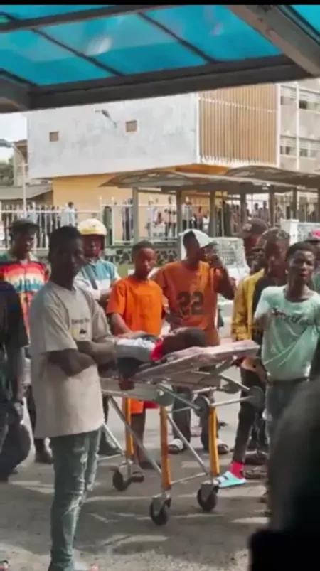 Residents protest at the Oyo State Government Secretariat following the fatal shooting of a WAEC candidate by police officers during a vehicle chase in the Alakia area of Ibadan.