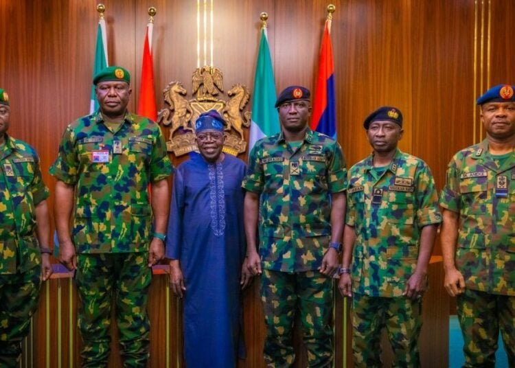 Tinubu Decorates New Service Chiefs, Orders Swift Action Against Emerging Threats President charges military leaders to deliver results, not excuses